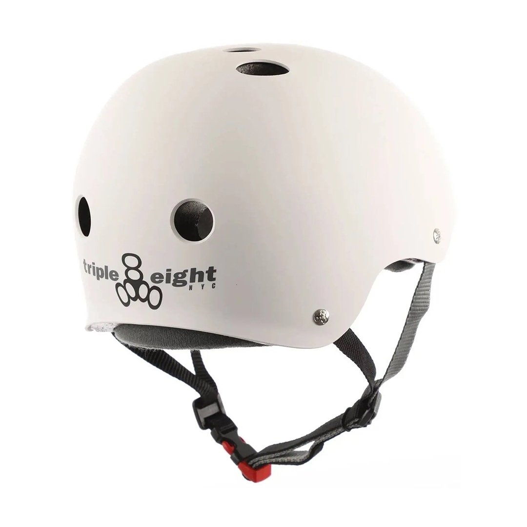 Capacete Triple 8 certificado – White rubber