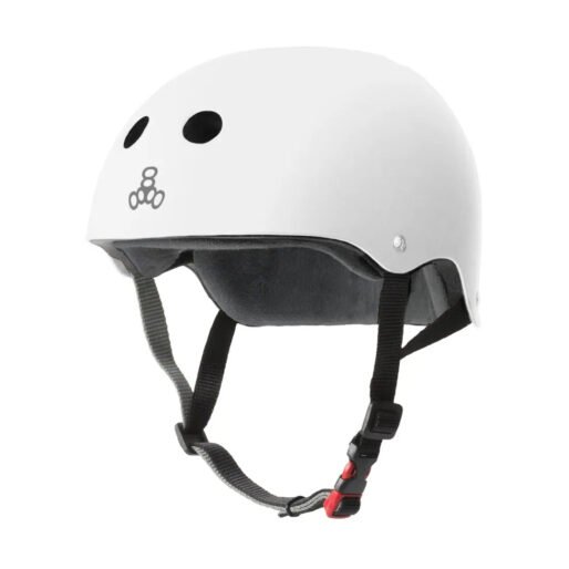 Capacete Triple 8 certificado – White rubber